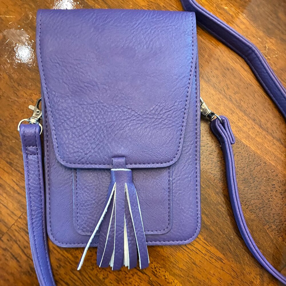 K Carroll Purple Crossbody Vegan  Leather
